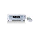 Lenco KCR-100 - Küchenradio - Unterbauradio mit Bluetooth - PLL FM Empfänger - 5 Senderspeicher - LED Beleuchtung - 2 x 1 Watt RMS - Uhr mit Timer Funktion - Fernbedienung - weiß