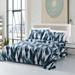 Bamboo Living 2000 Duvet Cover Set Microfiber in Blue/Navy | Twin | Wayfair DC-BBPrt-NBI-T