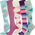 Mysocks Unisex Knee High Polka Dot Socks 5 Pairs Multi Design 751 4-7