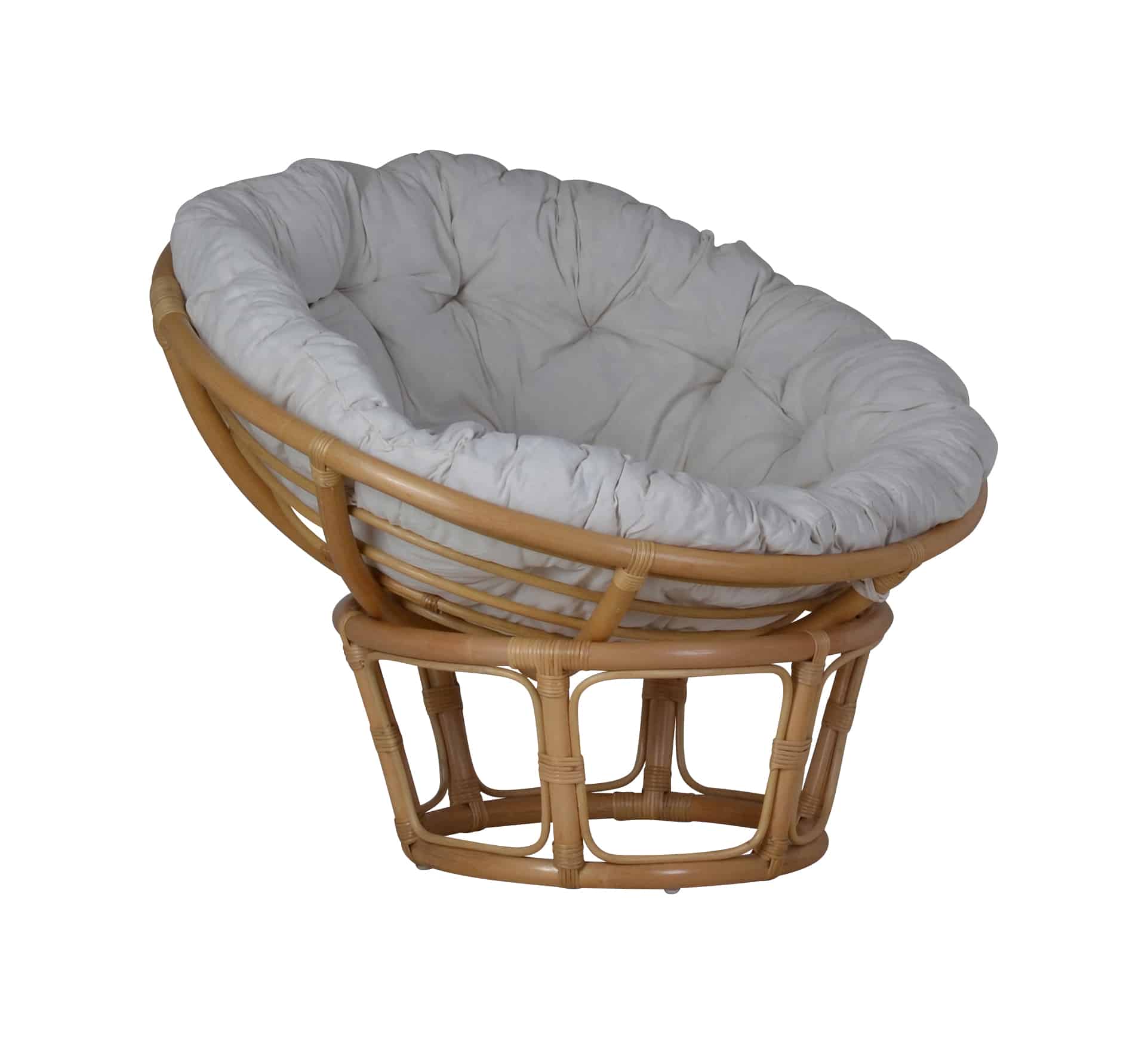 MiaMöbel Sessel 'Papasan' honig, Ø 80 cm Rattan Modern