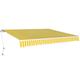 vidaXL Auvent pliable manuel 400 cm Jaune/blanc