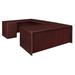 "Legacy 71"" Double Full Pedestal U-Desk in Mahogany - Regency LUDF7135MH"