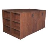 Legacy Stand Up 2 Storage Cabinet/ Lateral File/ Desk Quad w/ Bookcase End in Cherry - Regency LS2SCLFSD8546CH