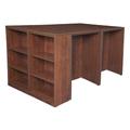 Legacy Stand Up 2 Desk/ Storage Cabinet/ Lateral File Quad w/ Bookcase End in Cherry - Regency LS2SDSCLF8546CH