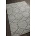 Gray 108 x 0.75 in Indoor Area Rug - Brayden Studio® Saltzman Geometric Handmade Wool Silver Area Rug Wool | 108 W x 0.75 D in | Wayfair