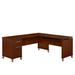 Gracie Oaks Magomed 71.02" Desk Wood in Brown | 71.02 W x 71.75 D in | Wayfair 909A5E1B51F0489A9C585FBF05F835B0