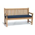 Jati York Garden Bench A Grade Teak 1.5m (5ft) FULLY ASSEMBLED Outdoor Bench with Blue Cushion Brand, Quality & Value