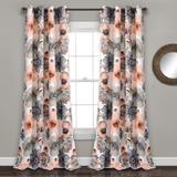 Leah Room Darkening Window Curtain Panels Coral/Gray Set 52x108 - Half Moon 16T003852