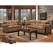 Millwood Pines Charlie 4 Piece Living Room Set Cotton/Microfiber/Microsuede in Brown | 37 H x 88 W x 36 D in | Wayfair Living Room Sets