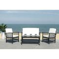 Rocklin 4 Pc Outdoor Set in Black/White - Safavieh PAT7007E