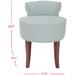 Georgia Vanity Stool in Silver Blue/Cherry Mahogany - Safavieh MCR4546B