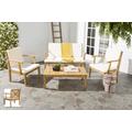 Del Mar 4 Pc Outdoor Set in Natural/Beige - Safavieh PAT6717A