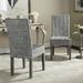 Wheatley 18''H Rattan Side Chair in Grey/White (Set of 2) - Safavieh FOX6525A-SET2
