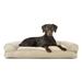 Plush & Suede Pillow Sofa Dog Bed, 36" L x 27" W, Clay, Large, Tan