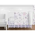 Sweet Jojo Designs Watercolor Floral 11 Piece Crib Bedding Set Polyester in Blue/Gray | Wayfair WatercolorFloral-LV-GY-11