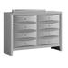 Glory Furniture 8 Drawer Double Dresser w/ Mirror Wood in Gray | 41 H x 59 W x 17 D in | Wayfair