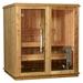 Almost Heaven Saunas Rainelle 4 Person Indoor Traditional Steam Sauna in Cedar, Glass in Brown | 78 H x 63 W x 71 D in | Wayfair AHRAIN4RPRU