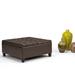 George Oliver Halvorsen 36" Wide Faux Leather Tufted Square Storage Ottoman Faux Leather in Brown | 16.5 H x 36 W x 36 D in | Wayfair