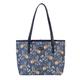 Signare Tapestry Shoulder Bag Tote Bag for Women with Floral Design (Austen Blue, COLL-AUST)