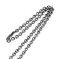 Vintage Black 925 Sterling Silver Anchor Chain Necklace Diamond-Cut Cable Link Chain for Men Women 4 mm 70 cm