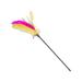 Thrill & Chase Feathered Wand Cat Toy, One Size Fits All, Multi-Color