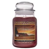 A Cheerful Candle LLC Farm House Memories Scented Jar Candle Paraffin in Red | 7 H x 4 W x 4 D in | Wayfair CC43