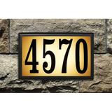 Qualarc Bayside Estate Lighted 1-Line Wall Address Plaque Metal in Black | 8.5 H x 13.5 W x 2.5 D in | Wayfair LT6B-1310