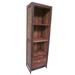 Loon Peak® Ezekiel Standard Bookshelf Wood in Brown/Red | 83 H x 26 W x 18 D in | Wayfair 78193EC397B64170878A13C1C11D8662