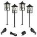 Sleator Textured Black 8-Piece LED Path and Spot Light Set