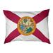 Tucker Murphy Pet™ Catalano Florida Flag Outdoor Dog Pillow Polyester in Red/White | 14 H x 42.5 W x 32.5 D in | Wayfair