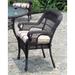 South Sea Rattan Montego Bay Patio Dining Chair w/ Cushion Wood in Brown | 37 H x 28 W x 28 D in | Wayfair 75121-MNK-E6601