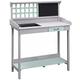 HOMCOM Garden Potting Table with Sink, Blackboard and Drawer, Wooden Planting Work Bench Workstation Outdoor Tool Storage Shelves