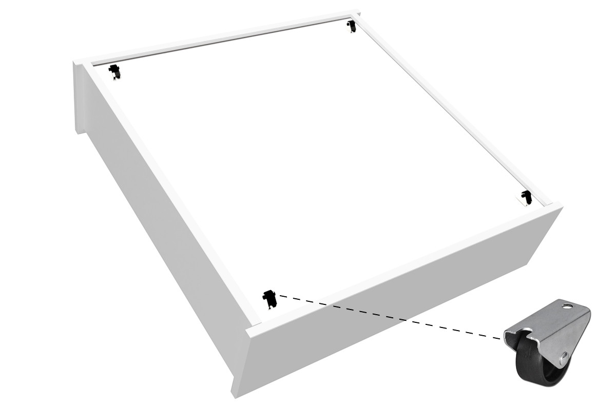 Lit 90x190 simple avec tiroirs de rangement Malo - Blanc