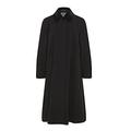 De la Crème - Women's Wool and Cashmere Blend Swing Winter Coat, Black, Size 16