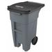 RUBBERMAID COMMERCIAL 1971941 32 gal Rectangular Trash Can, Gray, 20 1/2 in