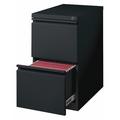 HIRSH 18578 15" W 2 Drawer File Cabinet, Black, Letter