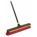 QUICKIE 635 Push Broom, 24 in Sweep Face, Soft/Stiff Combo, Synthetic, Red