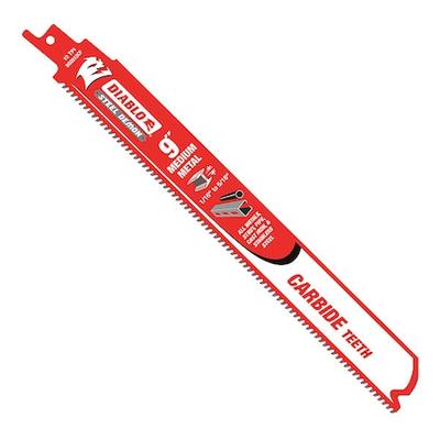 DIABLO DS0910CF3 9"L x 10 TPI Metal Cutting Steel, Carbide Reciprocating Saw