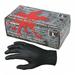 MCR SAFETY 6016BL Disposable Gloves, Nitrile, Powder Free, Black, 100 PK