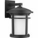 Red Barrel Studio® Chamberlain 12.5" H Seeded Glass Outdoor Wall Lantern Aluminum/Glass/Metal in Black | 12.5 H x 9 W x 10.5 D in | Wayfair