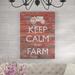 August Grove® 'Keep Calm & Farm II' Textual Art on Wrapped Canvas in Gray/Red | 19 H x 14 W x 2 D in | Wayfair 5E4555EEC28642DA9A4B142A241FE790