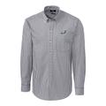 Men's Cutter & Buck Charcoal Philadelphia Eagles Big Tall Stretch Gingham Long Sleeve Woven Button Down Shirt