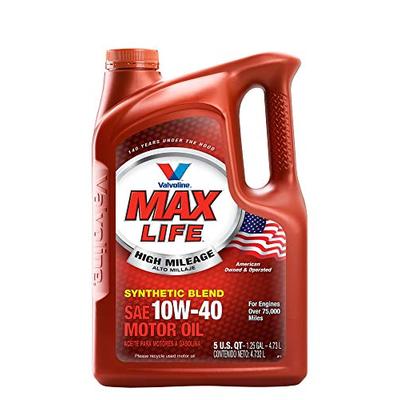 Valvoline High Mileage with MaxLife Technology 10W-40 Synthetic Blend Motor Oil - 5qt (782482)