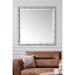 Canora Grey Bustamante Brushed Silver Accent Mirror, Glass | 31 H x 31 W x 1 D in | Wayfair 7F885416334B48C3A77F688F0D4E817E