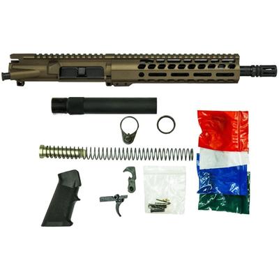 Ghost Firearms Upper Receiver Pistol Lower Parts Kit .300 Blackout 10.5in Pistol Moly Steel Barrel 1-8 Twist M-LOK Free Float Hand Guard Burnt Bronze