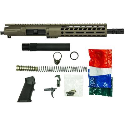 Ghost Firearms Upper Receiver Pistol Lower Parts Kit .300 Blackout 10.5in Pistol 4150 Moly Steel Barrel 1-8 Twist 9in M-LOK Free Float Hand Guard A2