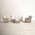 Birch Lane™ Sky 5 Piece Sunbrella Sofa Seating Group w/ Cushions in Brown/Gray | 34 H x 74.5 W x 33.5 D in | Outdoor Furniture | Wayfair