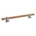 Great Grabz Signature Series Horizon Teak Grab Bar Metal in Gray | 3.15 H x 2.44 D in | Wayfair GGTEA30_SS