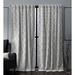 Nicole Miller Treillage Woven Room Darkening Blackout Hidden Tab/Rod Pocket Top Curtain Panel Pair Polyester in Gray | 96 H in | Wayfair
