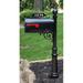 Addresses of Distinction Avenues Aluminum Post Mounted Mailbox w/ Personalized Address Plate Aluminum in Gray | 8.25 H x 11 W x 21 D in | Wayfair